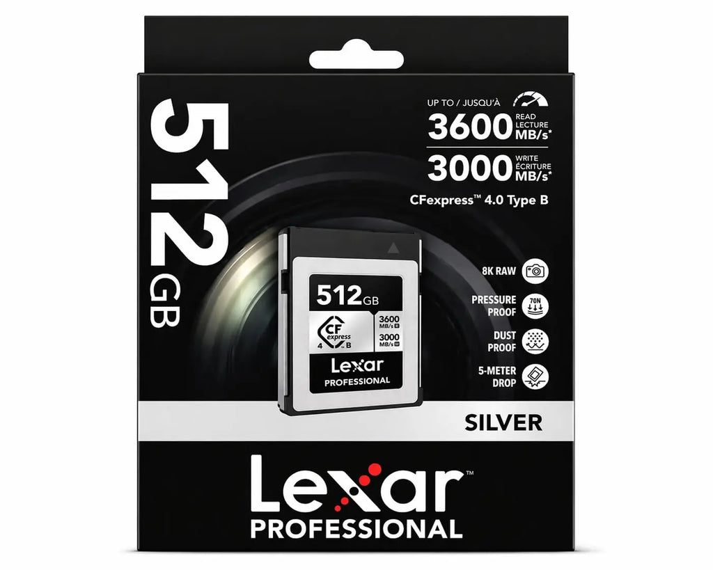 Lexar Professional Silver CFexpress 4 0 Type B Card 512GB Memory Card Lexar