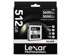 Lexar Professional Silver CFexpress 4 0 Type B Card 512GB Memory Card Lexar