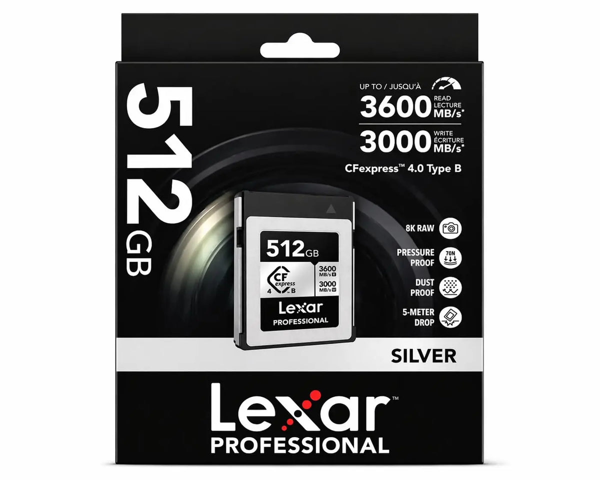 Lexar Professional Silver CFexpress 4 0 Type B Card 512GB Memory Card Lexar