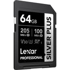 Lexar Professional Silver Plus 64 GB SDXC UHS I Memory Card Lexar