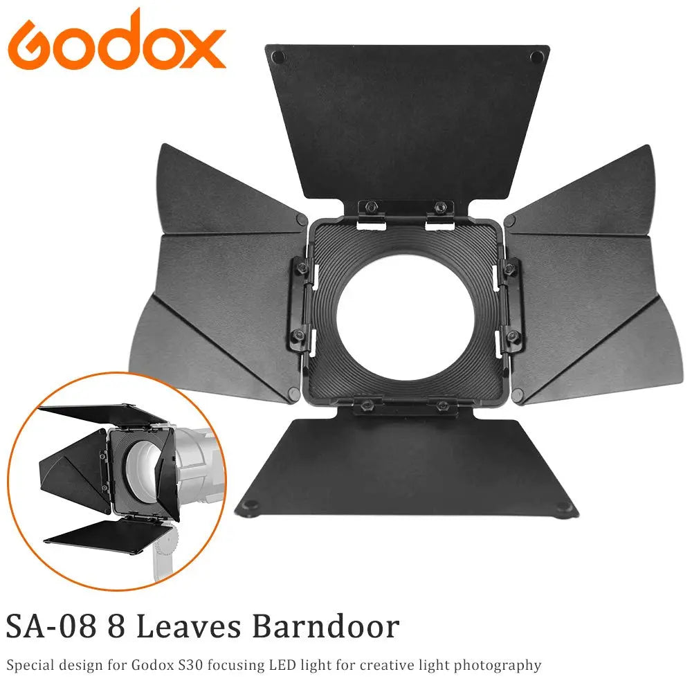 Godox SA 08 Barn Door Set for S30 LED Focusing Light Godox