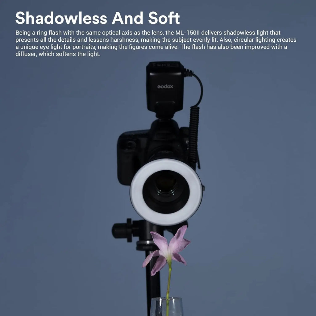 Godox ML150II Macro Ring Flash Light GN12 Godox