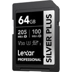 Lexar Professional Silver Plus 64 GB SDXC UHS I Memory Card Lexar