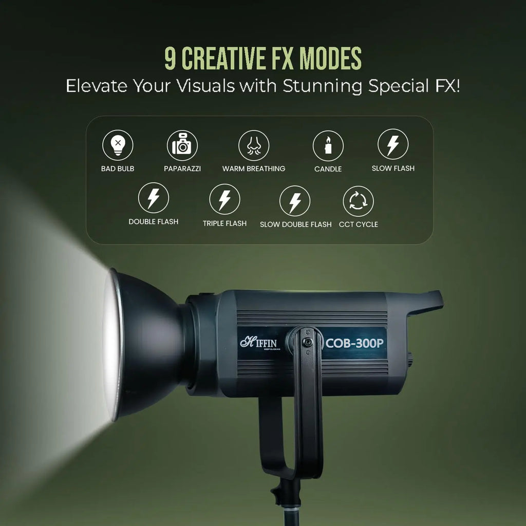 HIFFIN COB 300P 300 Watt Professional Bi Color LED Video Light HIFFIN