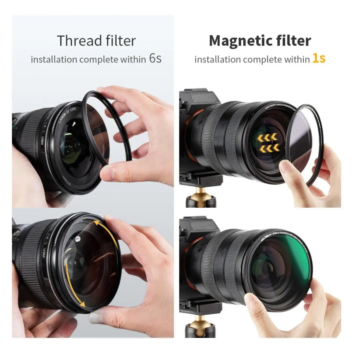 K and F 77mm Magnetic Black Mist Filter 1 by 4 Nano X K&F