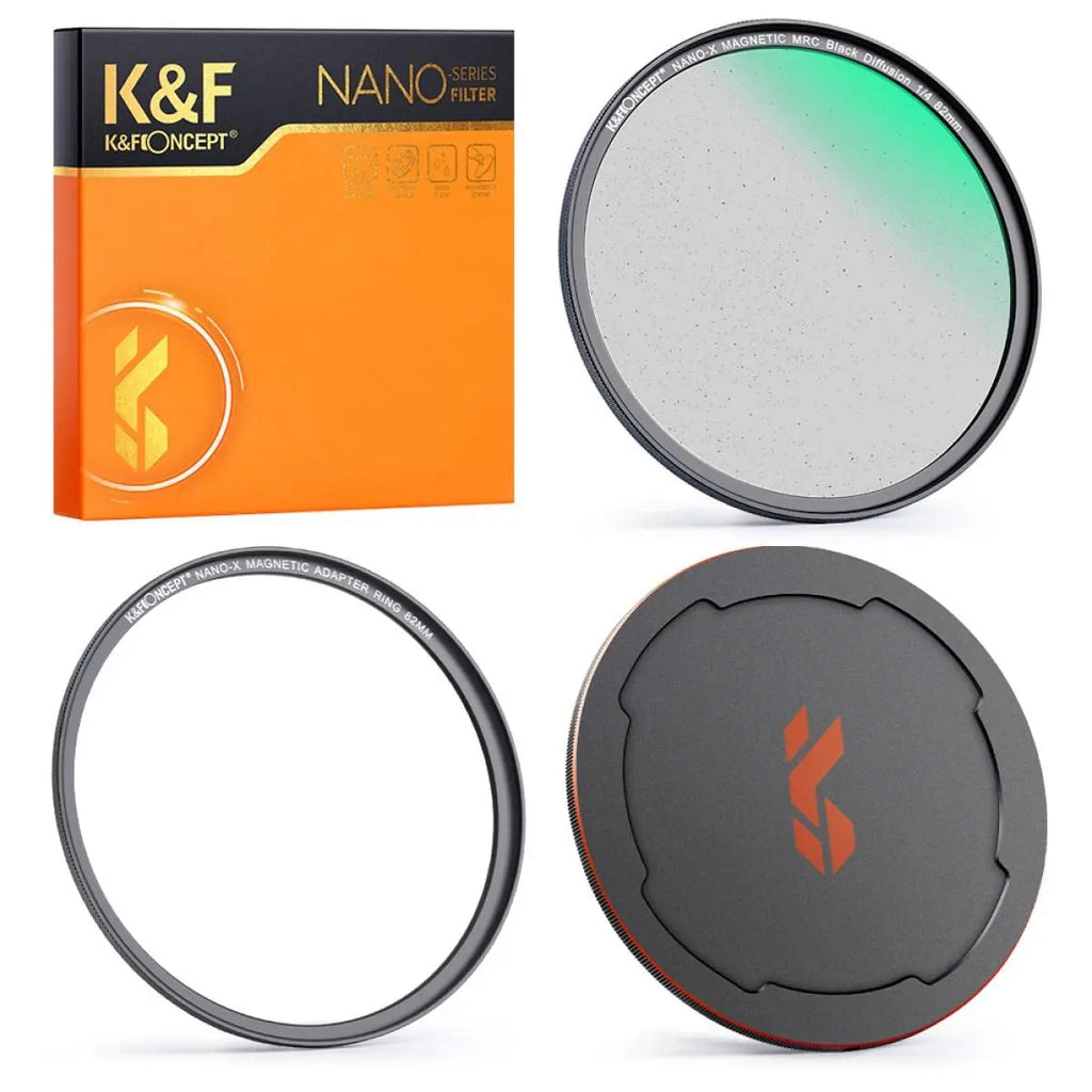 K and F 77mm Magnetic Black Mist Filter 1 by 4 Nano X K&F