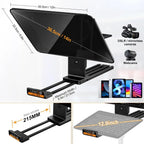 Lensgo TC12 Camera Teleprompter 12.9 Inch for DSLR Smartphone Tablet Lens Go