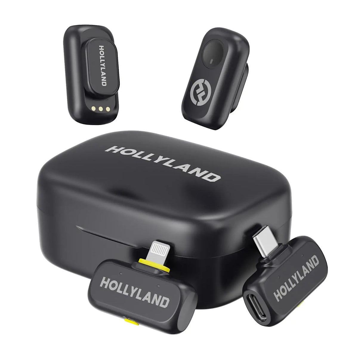 Hollyland LARK A1 Duo Wireless Magnetic Microphone for iPhone 15/16, iPad & Android Hollyland