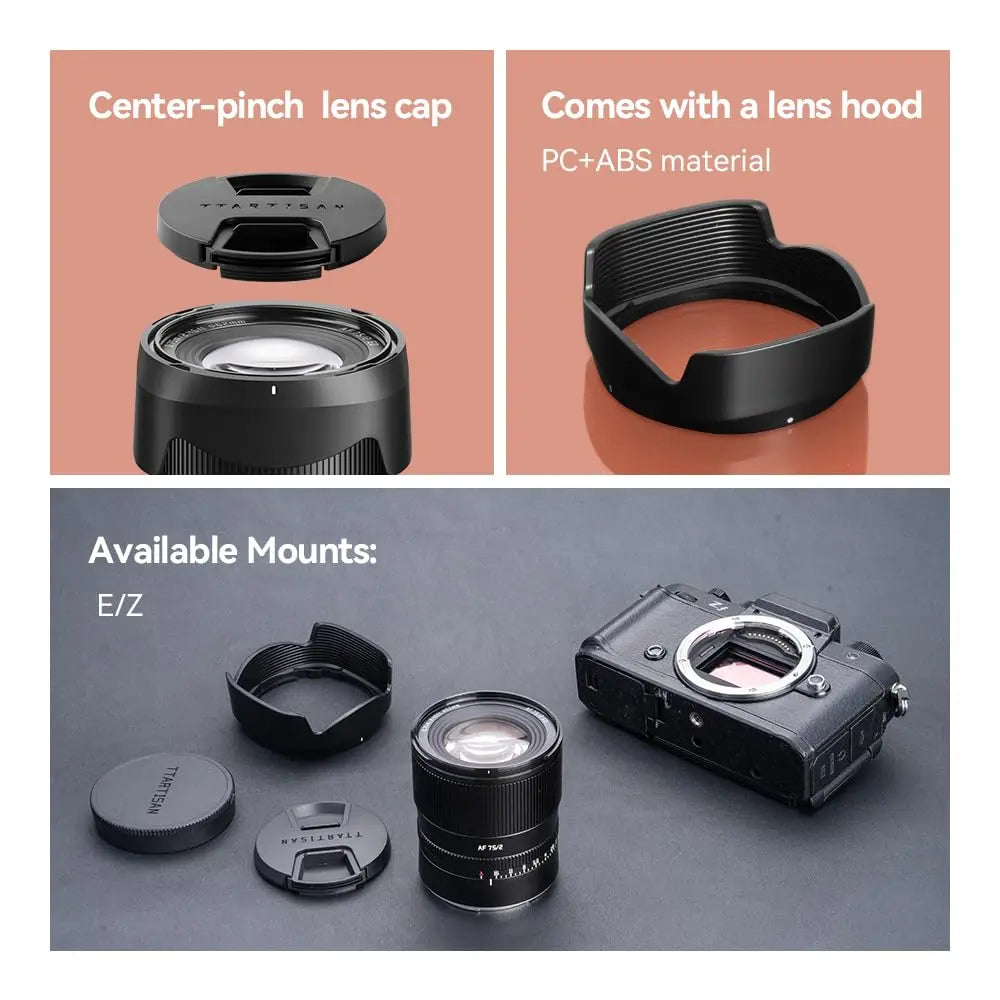 TTArtisan AF 75mm F2 Auto Focus Portrait Lens E mount TTArtisans