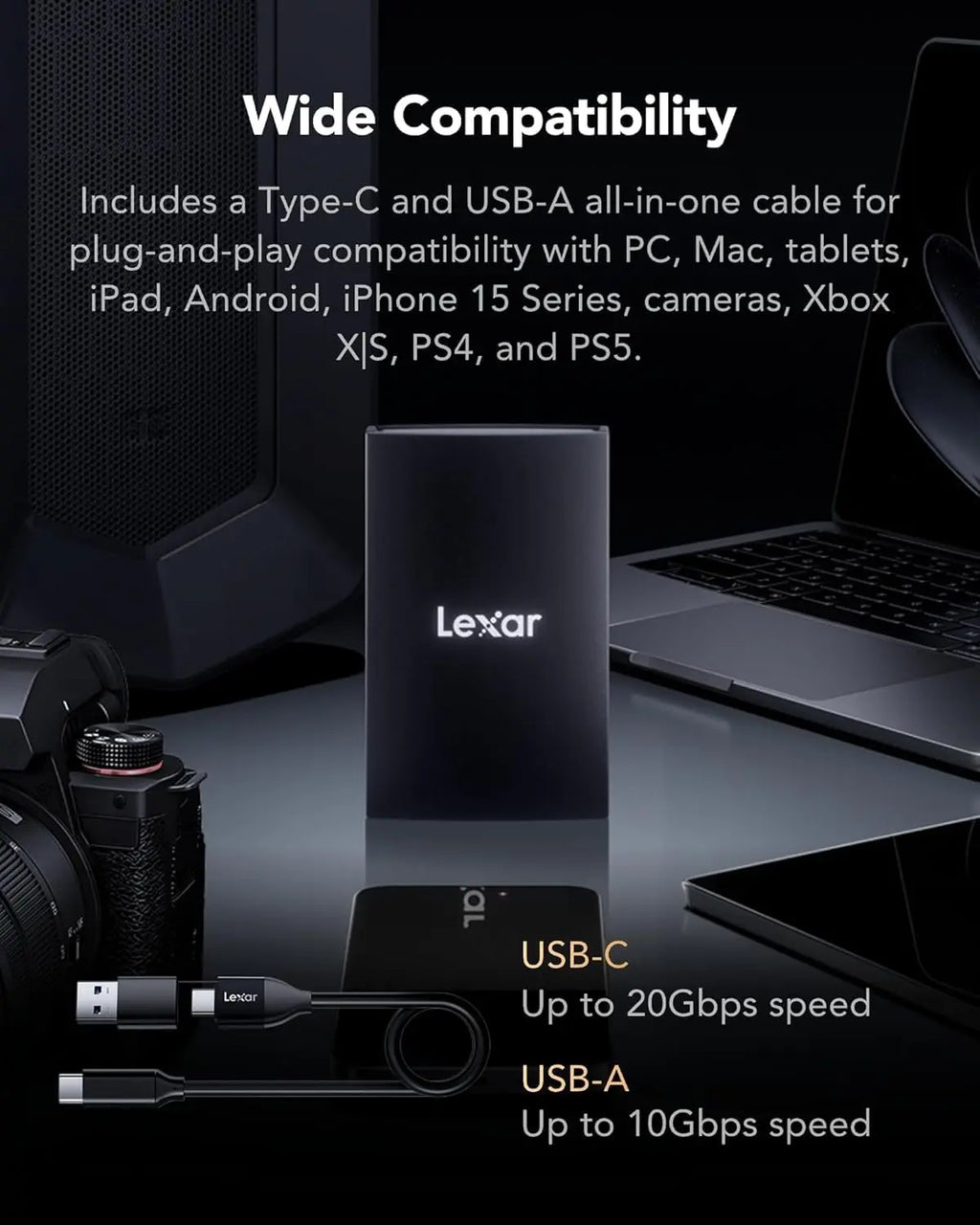 Lexar Armor 700 2TB Portable SSD 2000MBs USB 3.2 Lexar