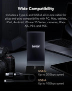 Lexar Armor 700 2TB Portable SSD 2000MBs USB 3.2 Lexar