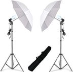 HIFFIN E27 Studio Umbrella Lighting Kit with 9Ft Stand Set of 2 HIFFIN