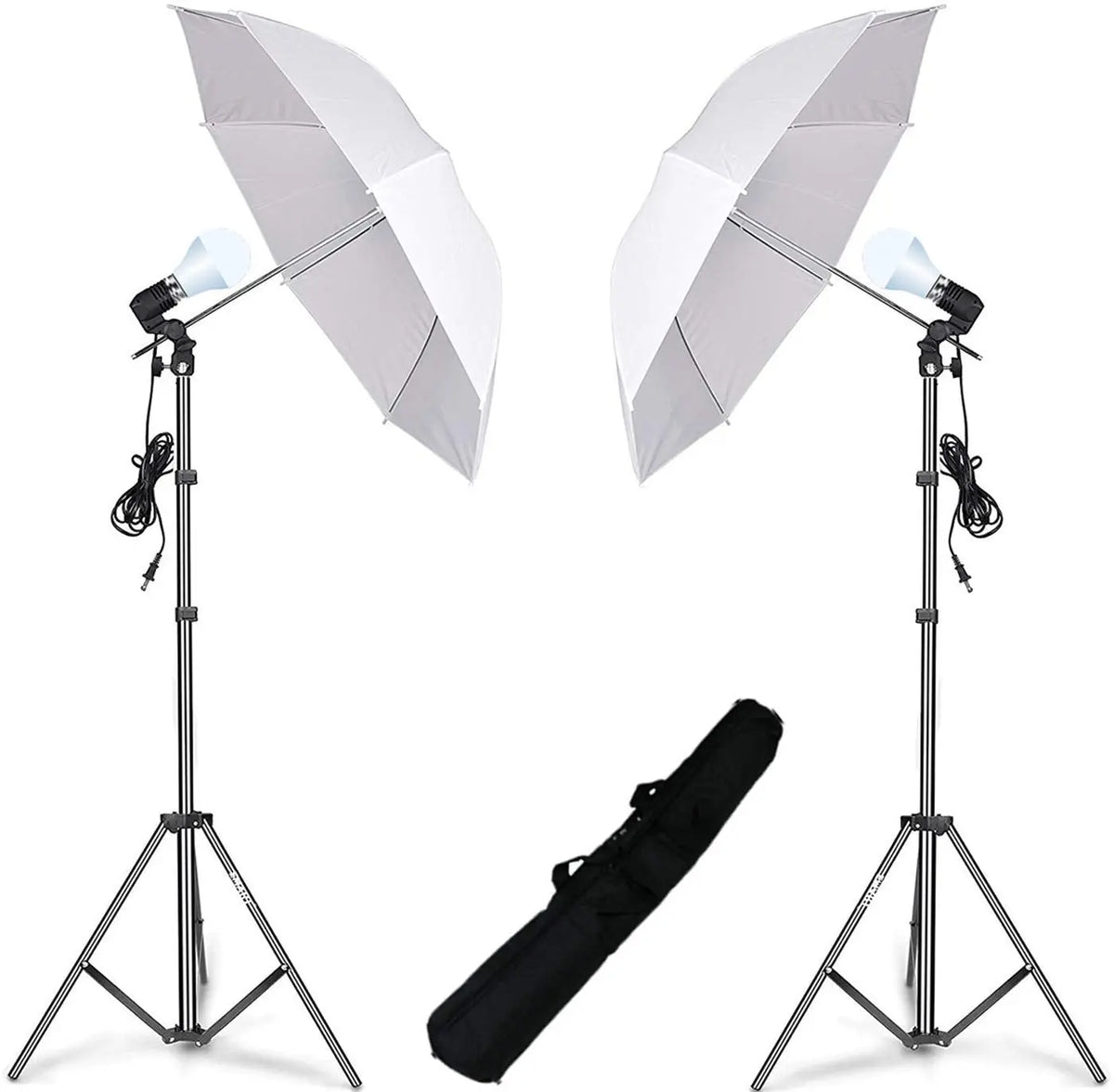 HIFFIN E27 Studio Umbrella Lighting Kit with 9Ft Stand Set of 2 HIFFIN