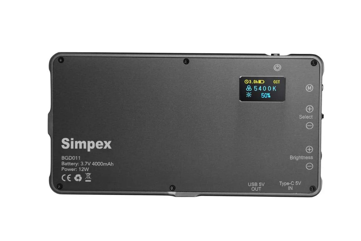 Simpex RGB Pocket LED Light with Built in 4000MAh Rechargeable Battery Simpex