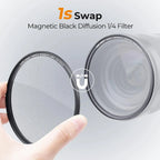 K and F 77mm Magnetic Black Mist Filter 1 by 4 Nano X K&F