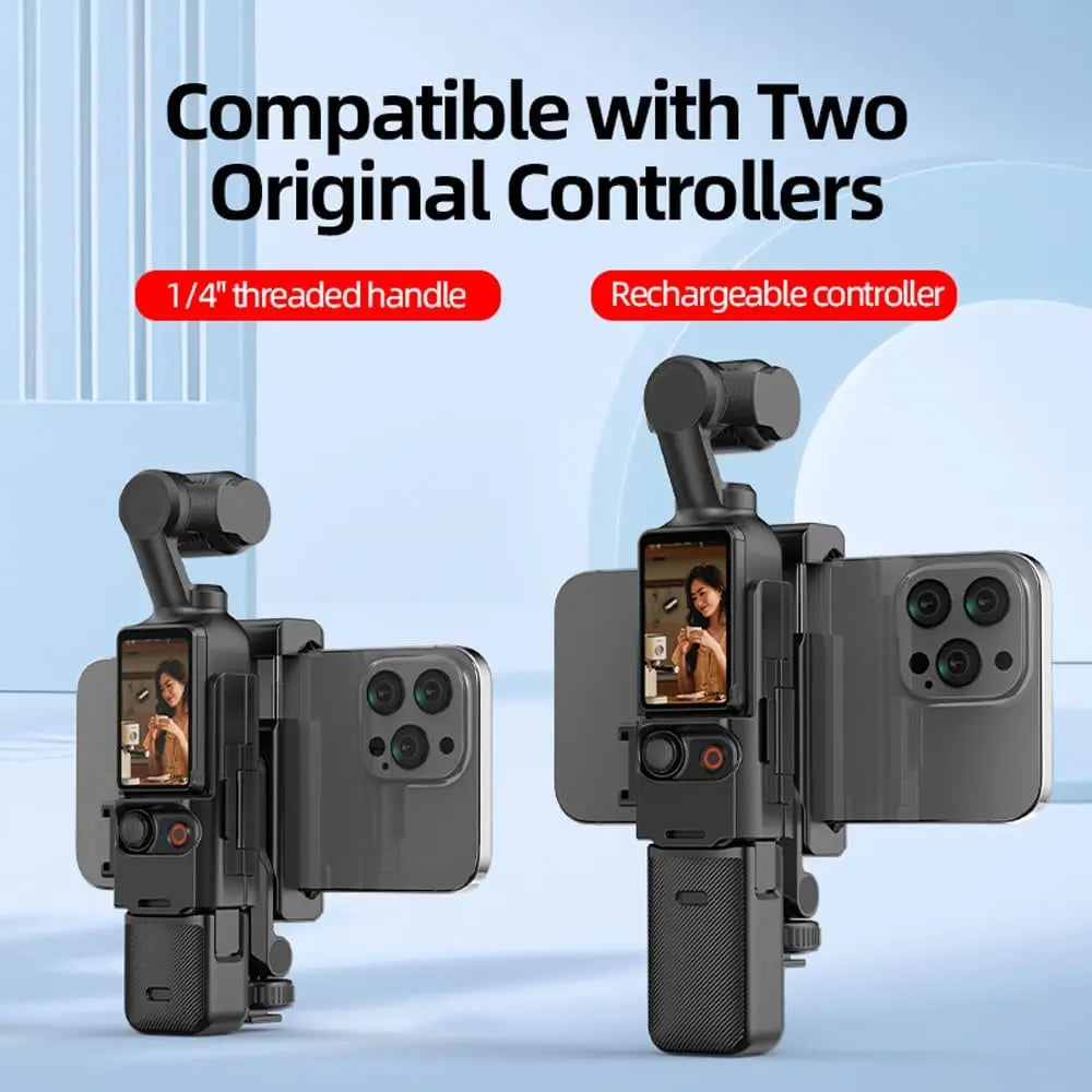 TEKTONIC Phone Holder Mount for DJI Pocket 3/4, Smartphone Clamp Adapter
