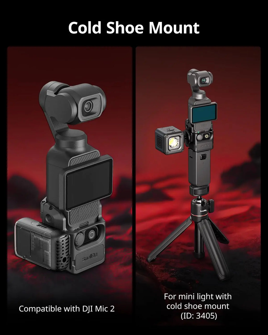 SmallRig Expansion Adapter for DJI Osmo Pocket 3 Aluminium Protective Cage 5072 SMALLRIG