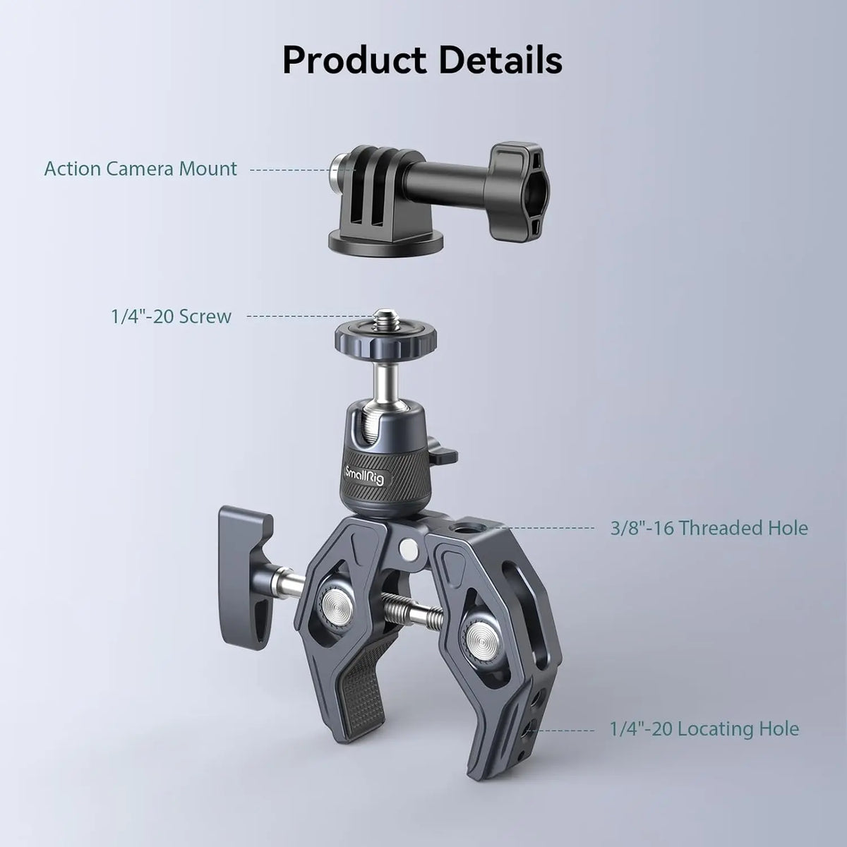 SmallRig Super Clamp with Ballhead Camera Mount SR-4102B SMALLRIG