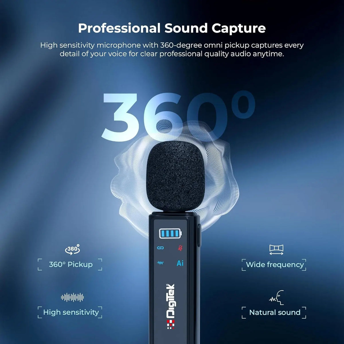 Digitek DMW 021 Wireless Clip On Microphone Digitek