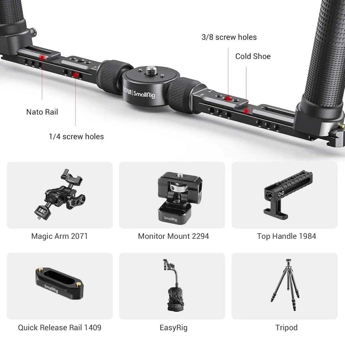 SmallRig Dual Handgrip for Zhiyun Crane 3S Handheld Stabilizer 2857 SMALLRIG