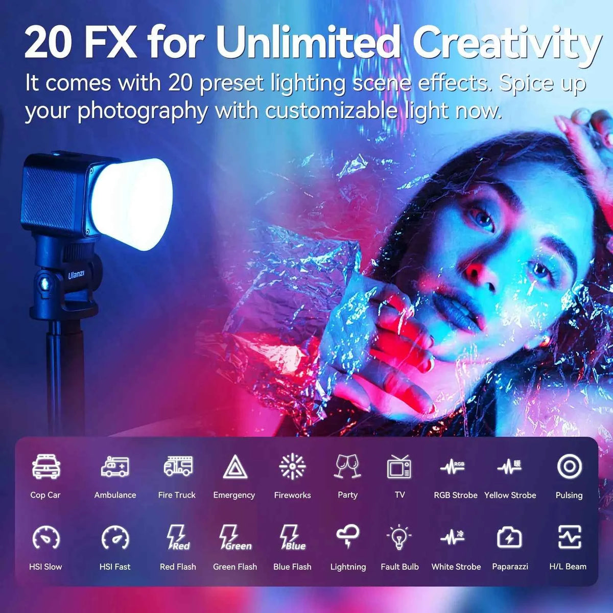 Ulanzi L3 RGB LED Waterproof Video Light Mini Magnetic Cube 2700K 7000K