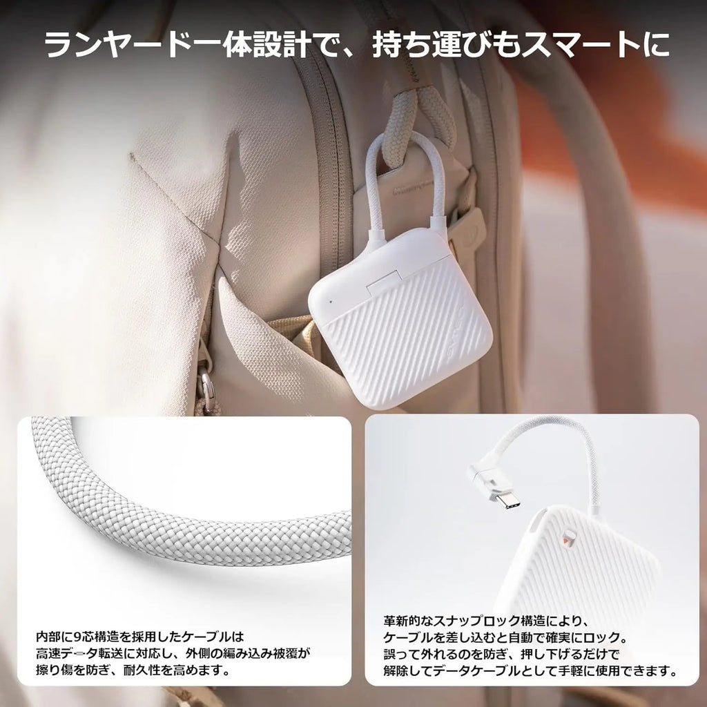 PGYTECH CreateMate Mini Card Reader Case Type C Ivory White PGYTECH