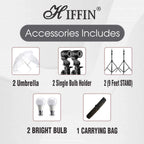 HIFFIN E27 Studio Umbrella Lighting Kit with 9Ft Stand Set of 2 HIFFIN