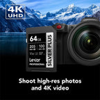 Lexar Professional Silver Plus 64 GB SDXC UHS I Memory Card Lexar