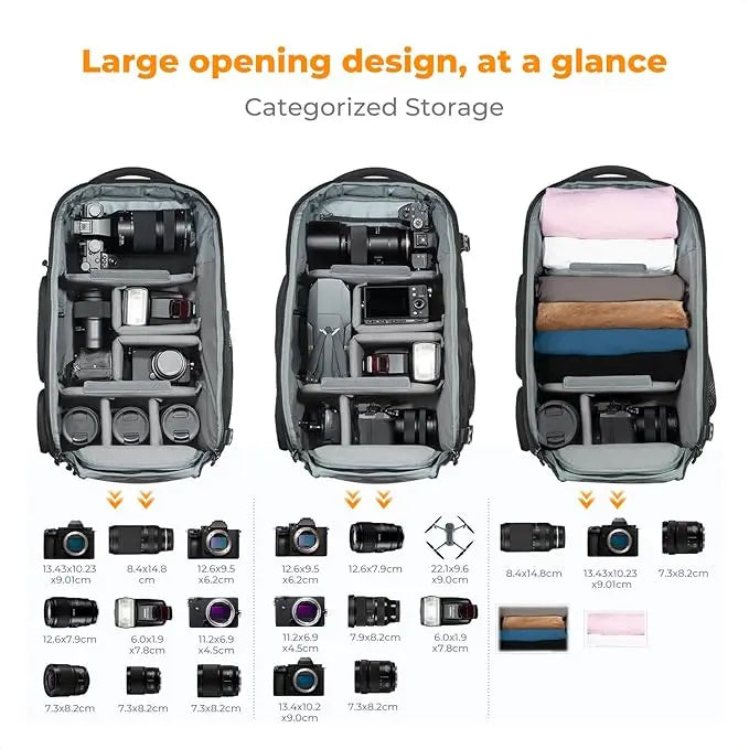 K and F Concept 25L Camera Backpack with Laptop Compartment K&F