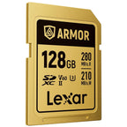 Lexar Professional Armor Gold 128GB UHS II V60 SDXC Memory Card Lexar