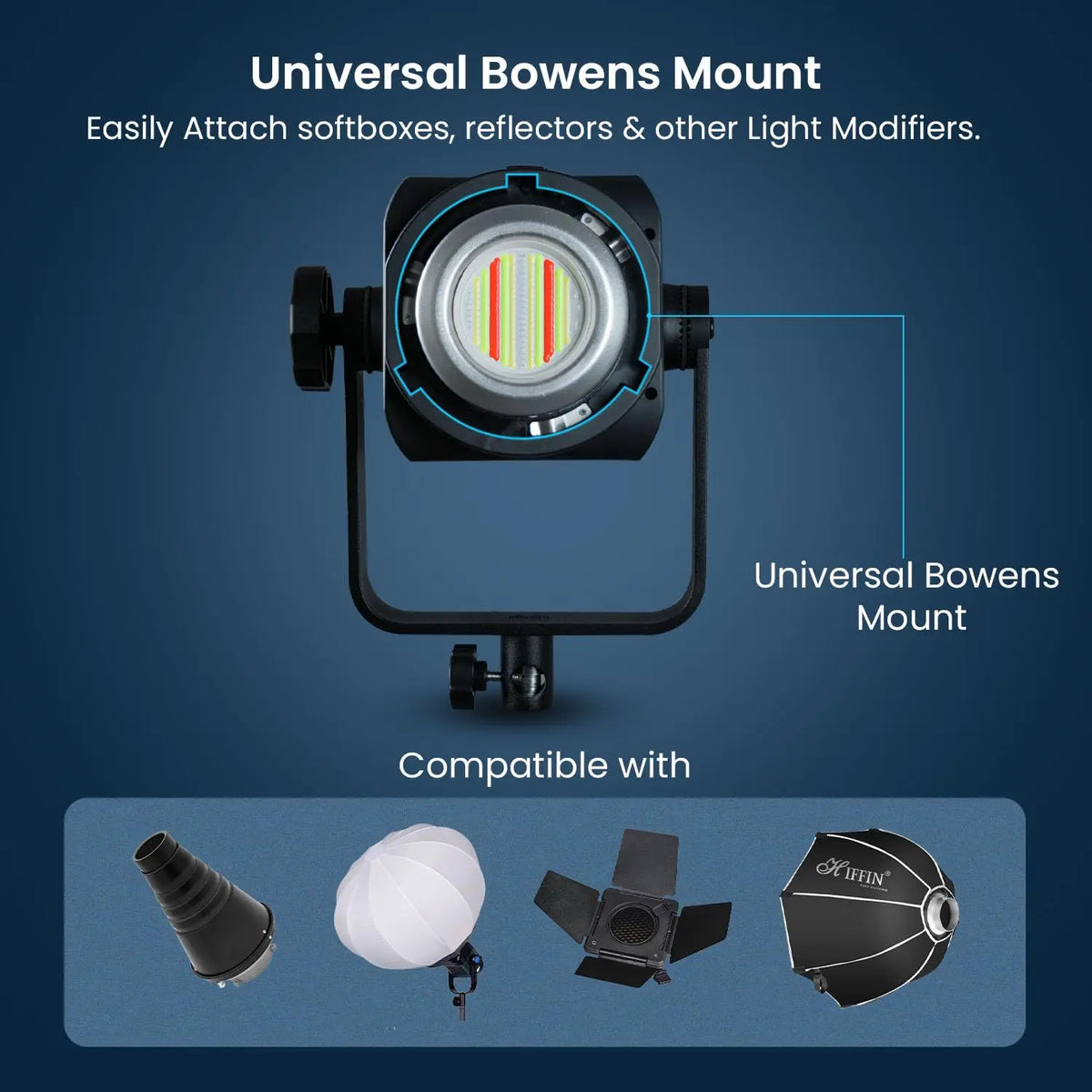 HIFFIN (COB-150P) 150W RGB LED Video Light HIFFIN