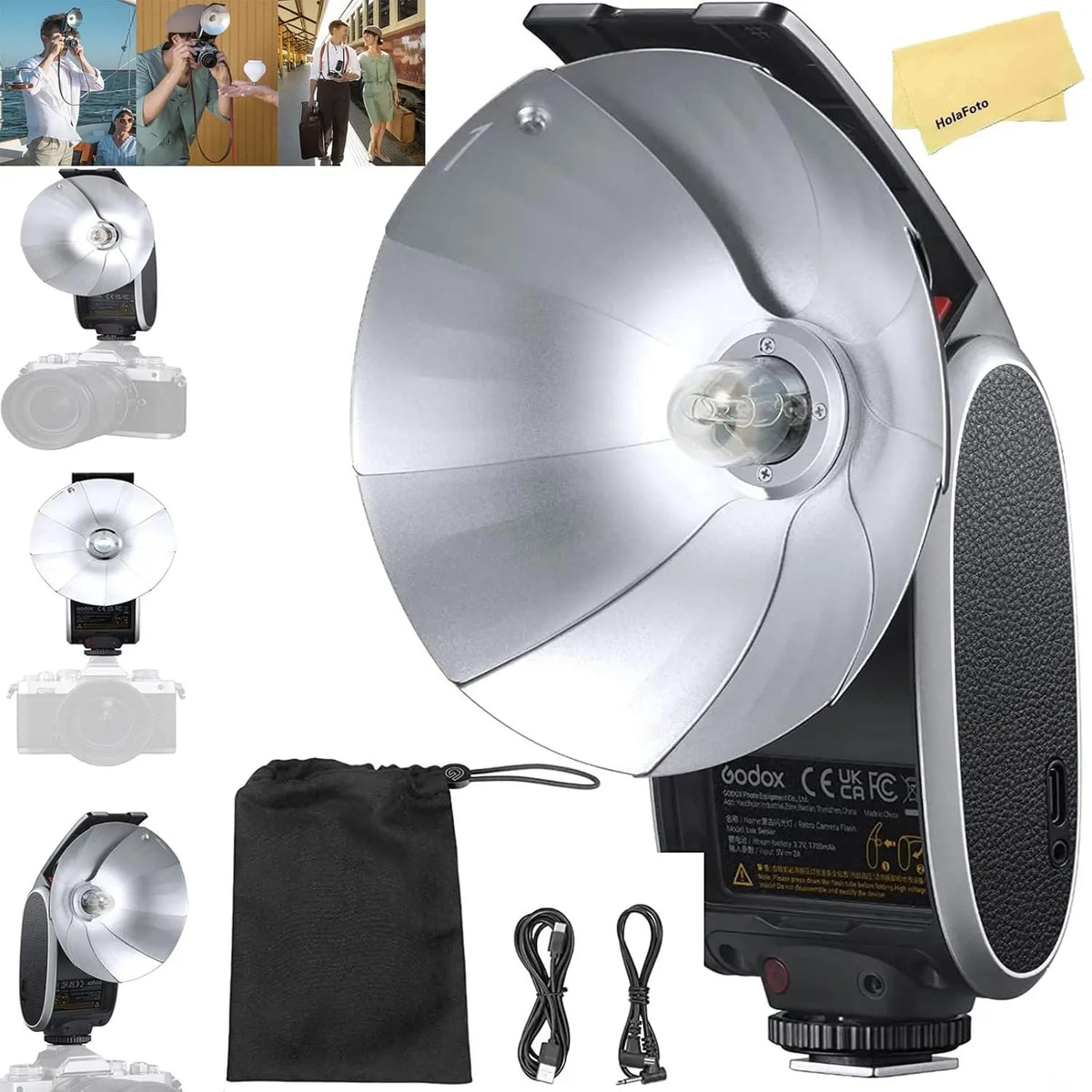 Godox Lux Senior Retro Camera Flash Rechargeable Vintage Speedlight Godox