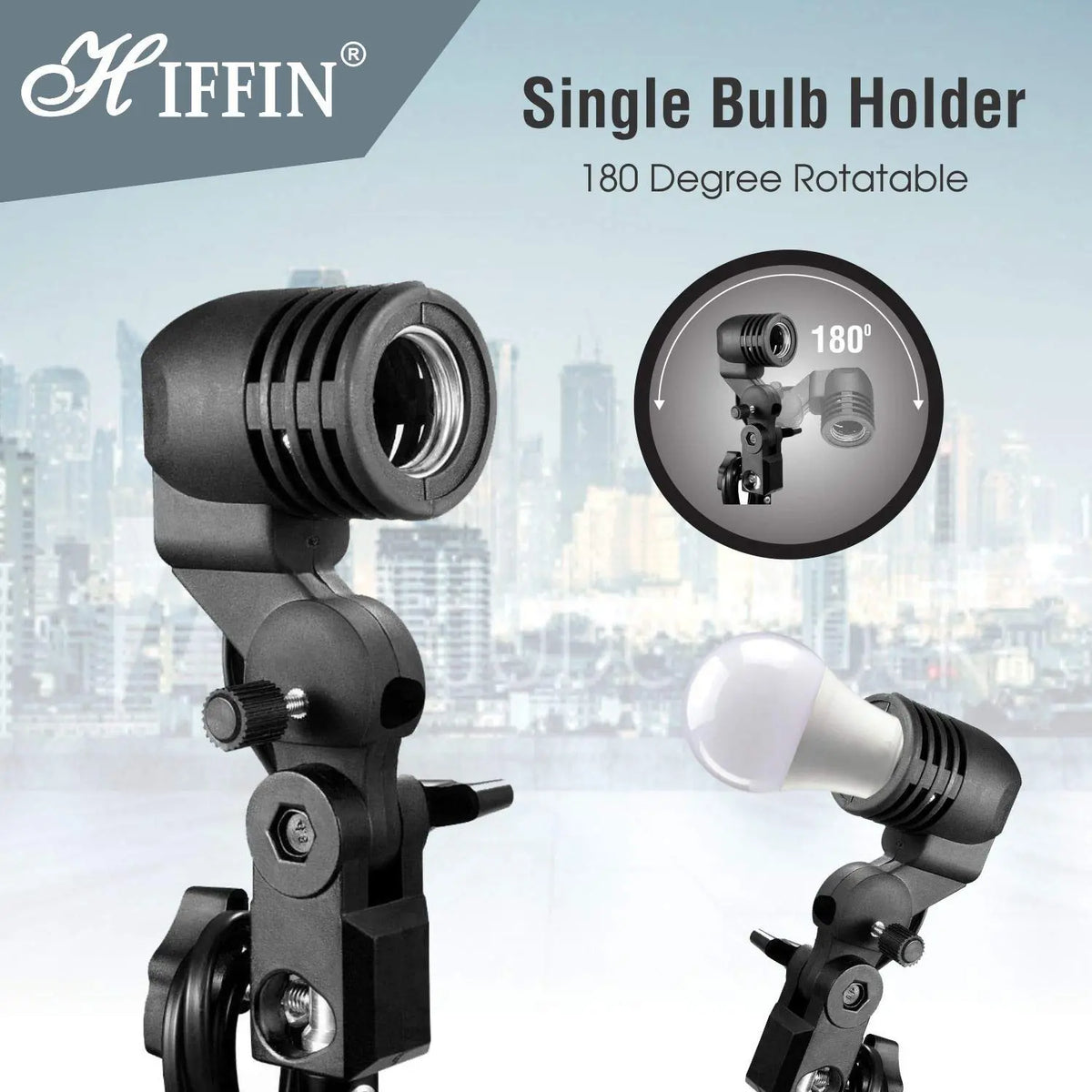 HIFFIN E27 Studio Umbrella Lighting Kit with 9Ft Stand Set of 2 HIFFIN