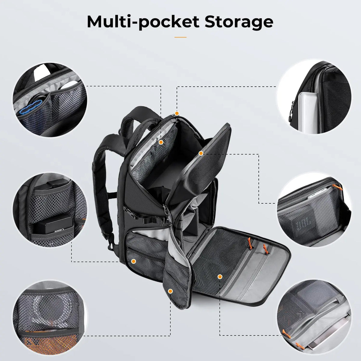 K and F Concept 20L Hard Shell Camera Backpack with Laptop Compartment K&F