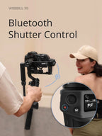 ZHIYUN Weebill 3S Camera Gimbal Stabilizer for DSLR, 3-Axis Handheld Support, Compact Design, Black ZHIYUN