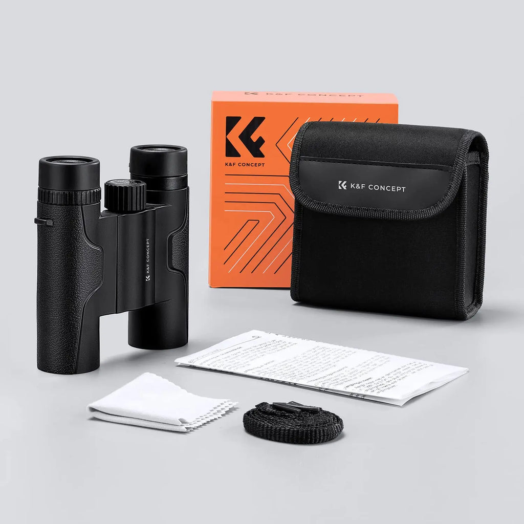 K and F Concept 10x25 Compact Binoculars Waterproof BAK4 K&F