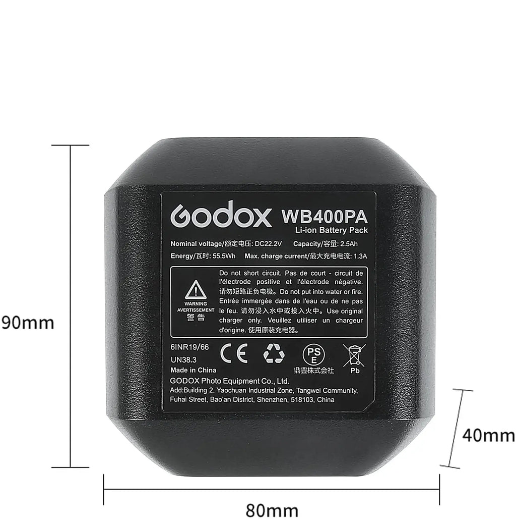 Godox WB400P Li Ion Battery for AD400Pro Flash Godox