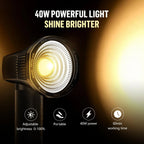 Lensgo 40H Retro Camera Flash Light Rechargeable Bi Color 2700K to 7000K Lens Go
