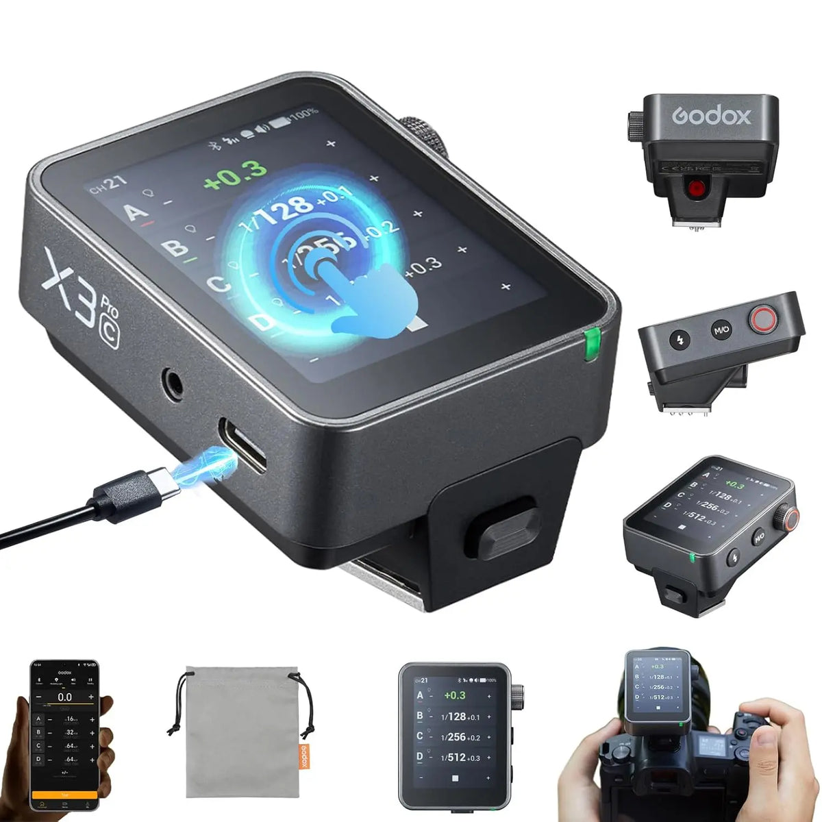 Godox X3 Pro C TTL Wireless Flash Trigger for Canon Godox