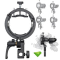 Godox S3 Speedlite Bracket Bowens Mount Flash Holder Godox