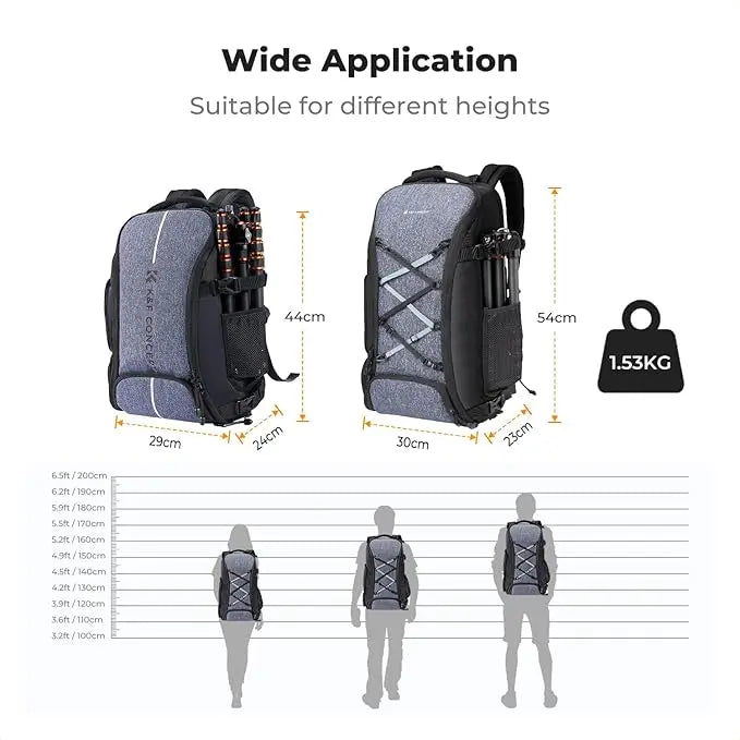 K and F Concept 25L Camera Backpack with Laptop Compartment K&F
