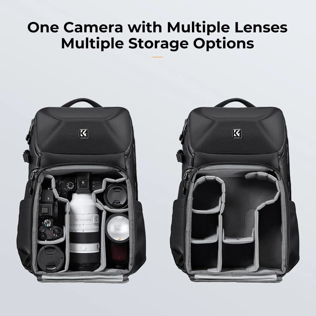 K and F Concept 20L Hard Shell Camera Backpack with Laptop Compartment K&F