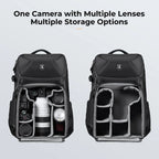 K and F Concept 20L Hard Shell Camera Backpack with Laptop Compartment K&F