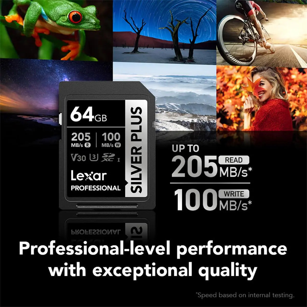 Lexar Professional Silver Plus 64 GB SDXC UHS I Memory Card Lexar