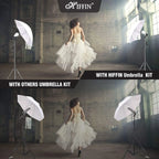 HIFFIN E27 Studio Umbrella Lighting Kit with 9Ft Stand Set of 2 HIFFIN