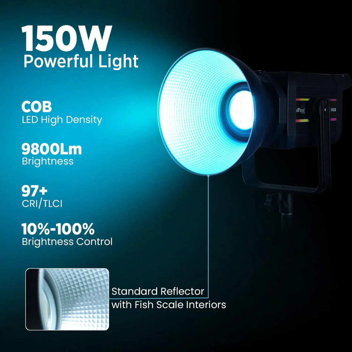 HIFFIN (COB-150P) 150W RGB LED Video Light HIFFIN