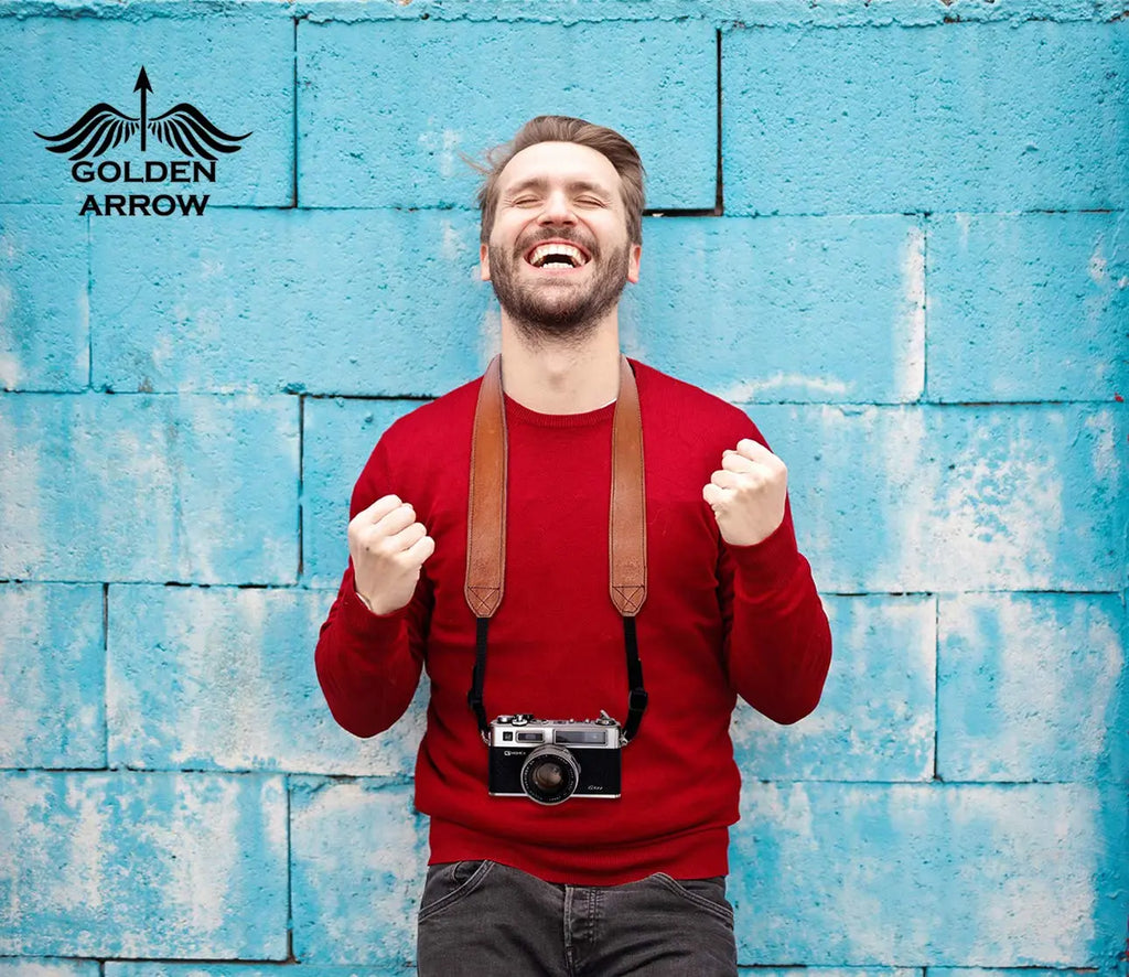 Golden Arrow The Soldier leather camera strap Golden Arrow