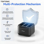 TEKTONIC Battery Charger Hub for Action 5 5 Pro 6 and 360 Fast Charging Multi Battery Charging Hub TEKTONIC
