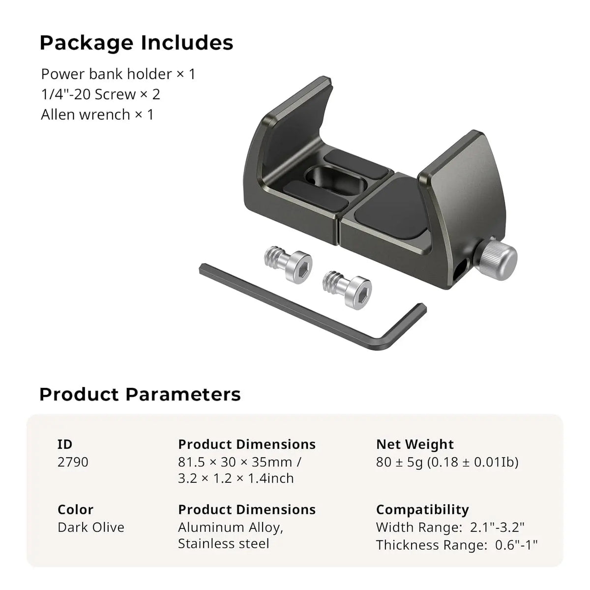 SmallRig Universal Power Bank Holder 2790 SMALLRIG