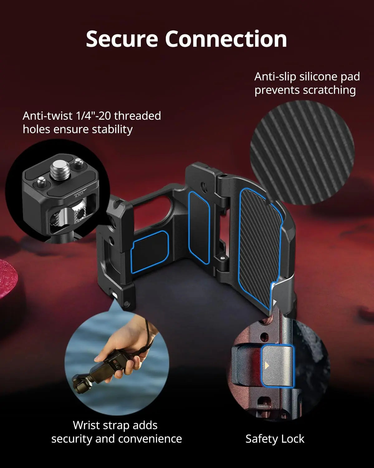 SmallRig Expansion Adapter for DJI Osmo Pocket 3 Aluminium Protective Cage 5072 SMALLRIG